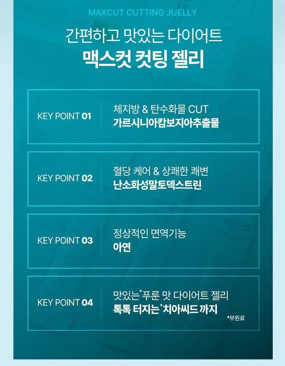 [추성훈PICK] 헬스헬퍼 맥스컷 컷팅 젤리 14포 (14일분) 상세페이지 8
